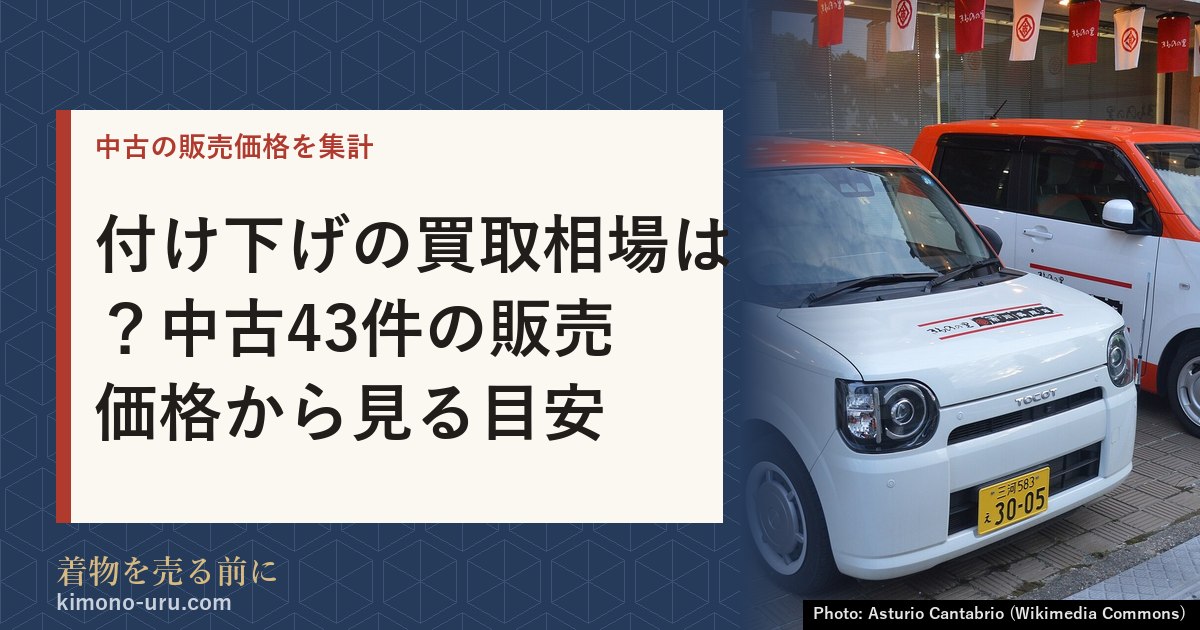 付け下げの買取相場は？中古43件の販売価格から見る目安